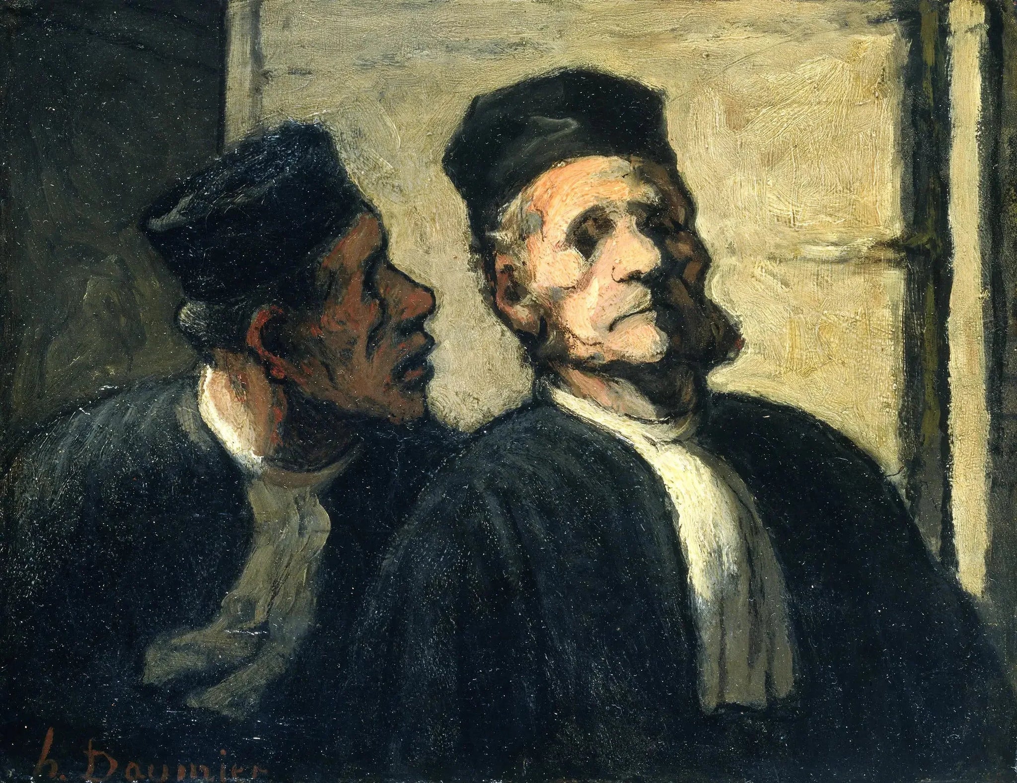 Les Deux Avocats - Honoré Daumier image 1 tableau peint à l’huile sur toile