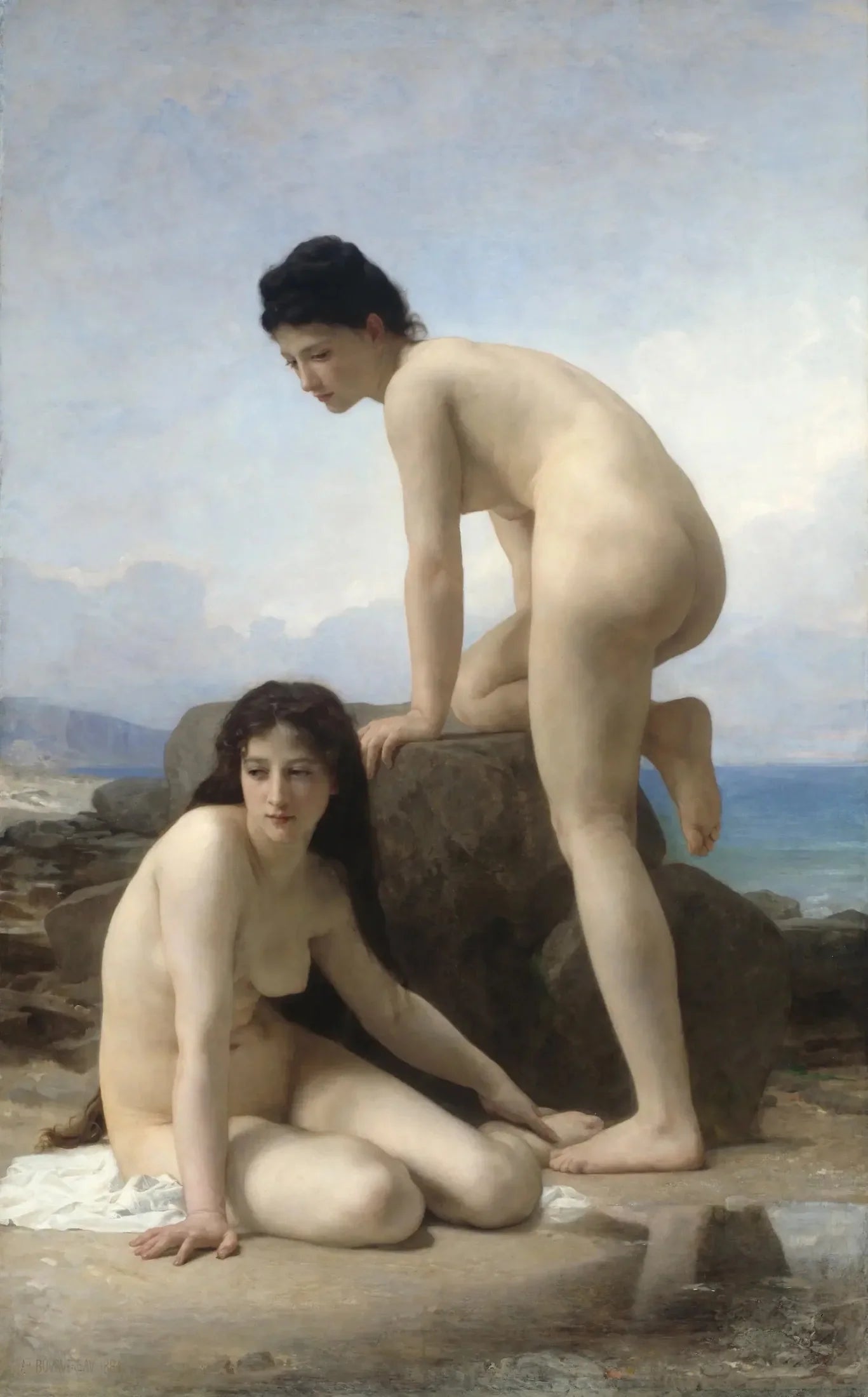 Les Deux Baigneuses - Bouguereau image 1 reproduction de peinture à l’huile
