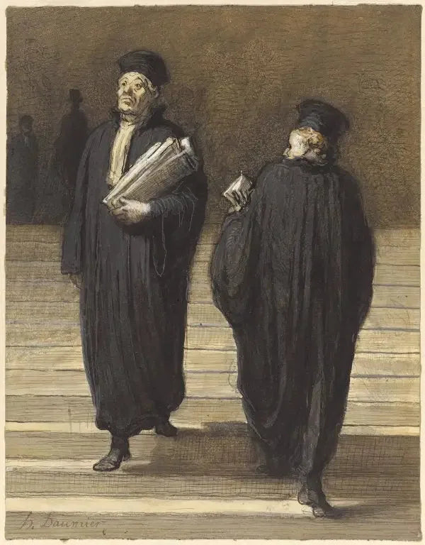 Les deux confrères Avocats - Honoré Daumier image 1 reproduction d’œuvre d’art à l’huile