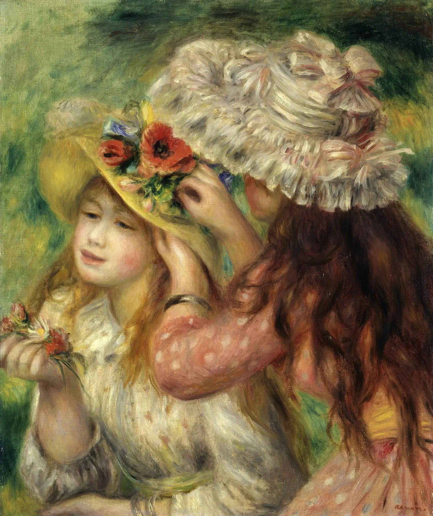 Les deux fillettes - Pierre-Auguste Renoir image 1 reproduction d’œuvre d’art à l’huile