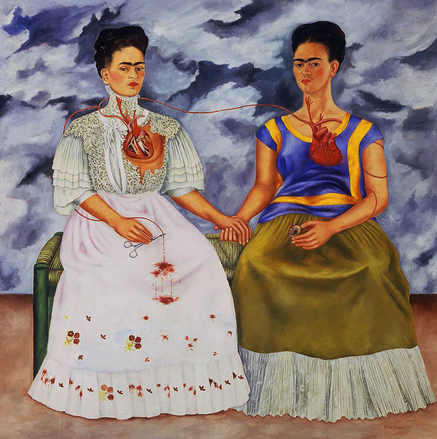 Les Deux Fridas - Frida Kahlo image 1 reproduction de peinture à l’huile