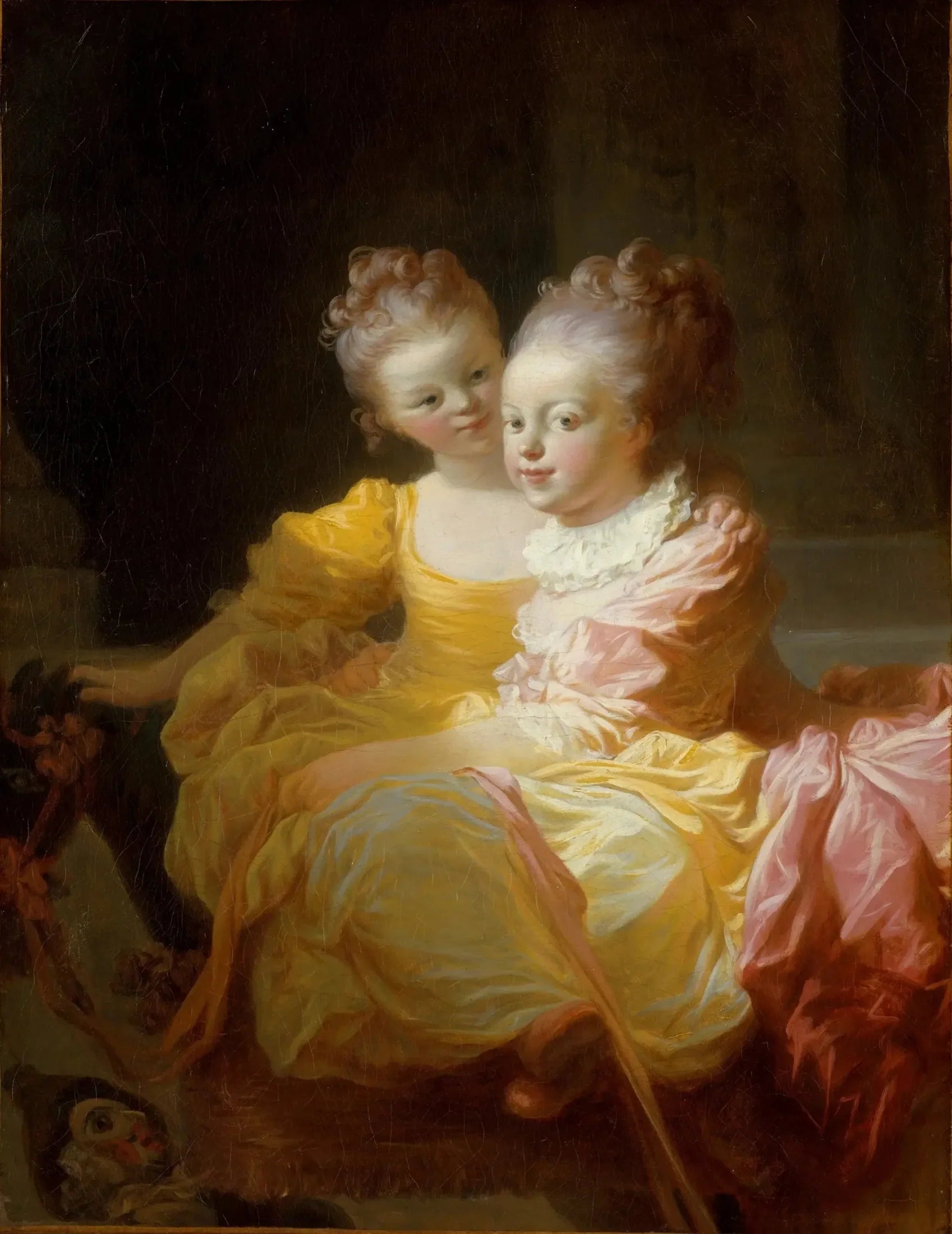 Les Deux Sœurs - Jean-Honoré Fragonard image 1 copie peinte à la main à l’huile