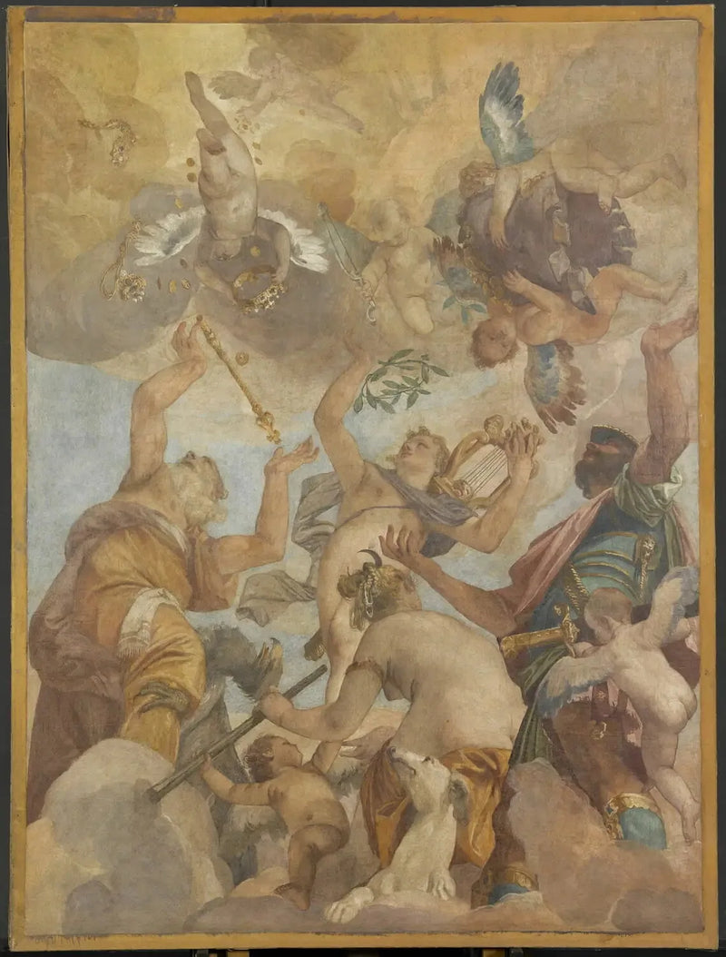 Les Dieux de l'Olympe : Jupiter, Apollon, Diane et Mars - Paul Véronèse