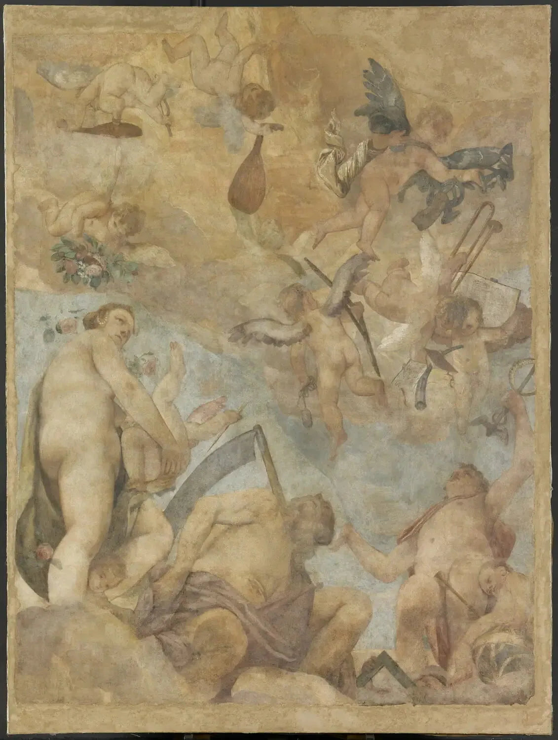 Les Dieux de l'Olympe : Vénus, Saturne et Mercure - Paul Véronèse image 1 reproduction d’œuvre d’art à l’huile
