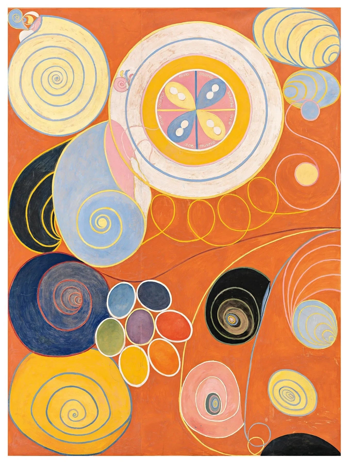 Les dix plus grandes, n° 3, Jeunesse - Hilma af Klint image 1 tableau peint à l’huile sur toile
