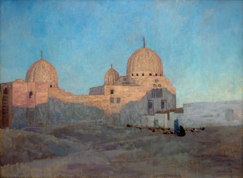 Les dômes de la mosquée Barkouk, Le Caire - René Ménard