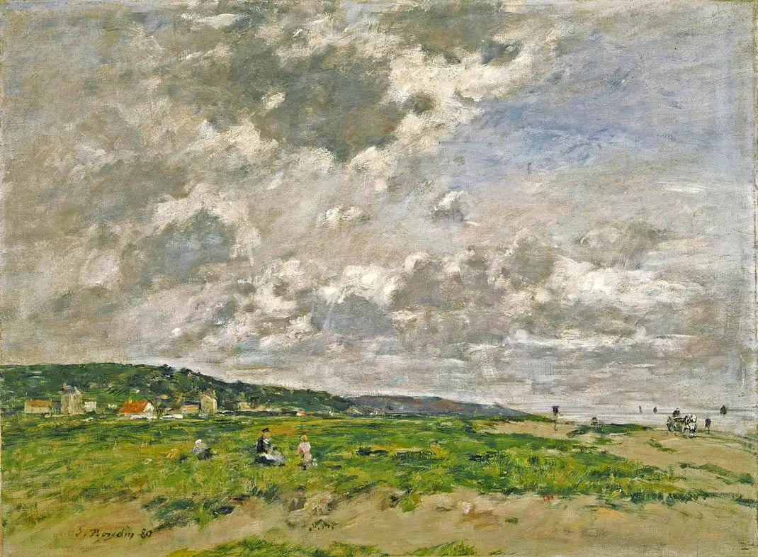 Les dunes de Tourgeville - Eugène Boudin image 1 reproduction d’œuvre d’art à l’huile