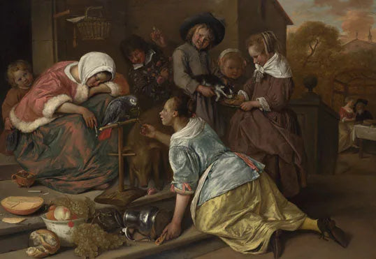 Les effets de l'intempérance - Jan Steen image 1 reproduction d’œuvre d’art à l’huile