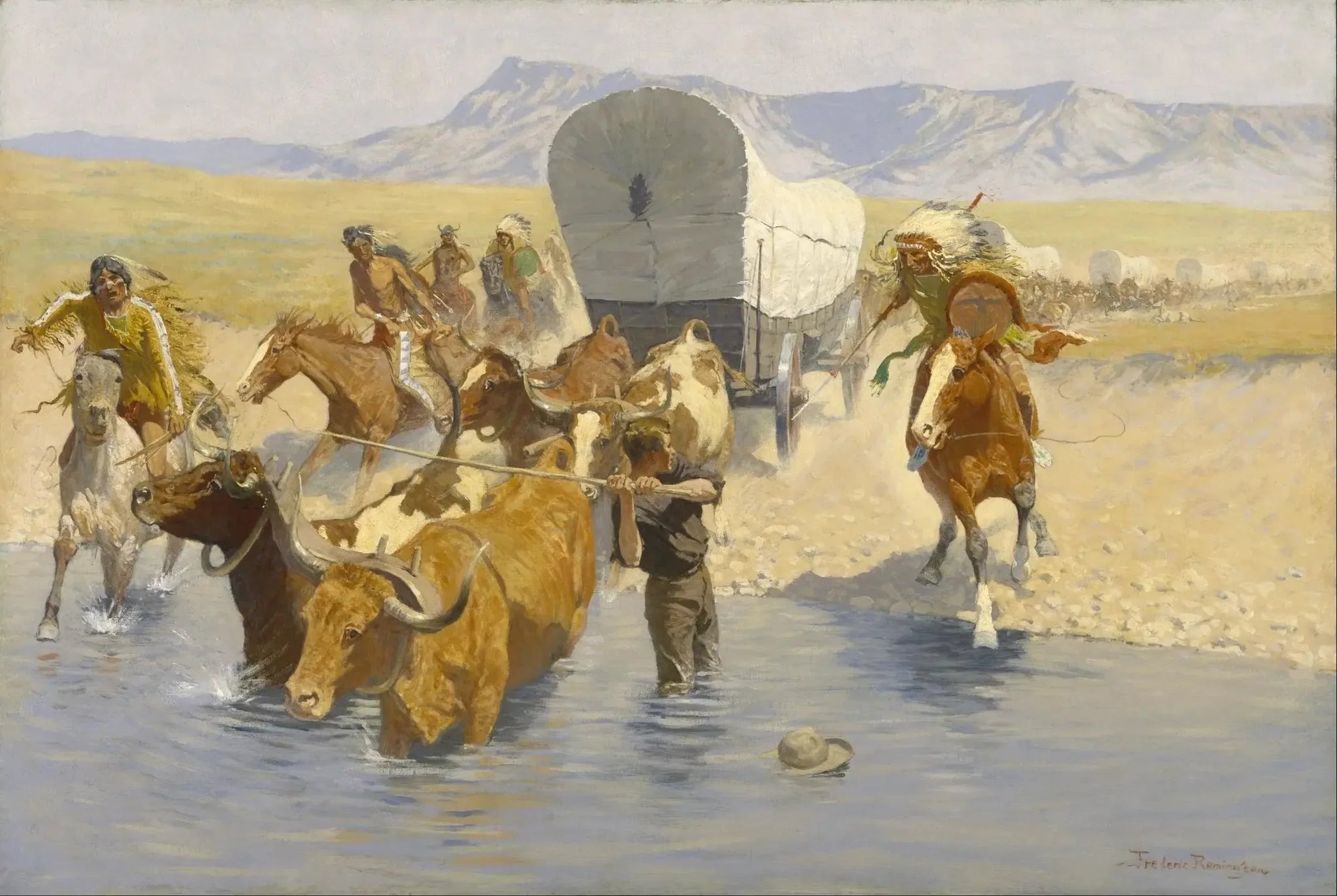 Les émigrants - Frederic Remington image 1 reproduction d’œuvre d’art à l’huile