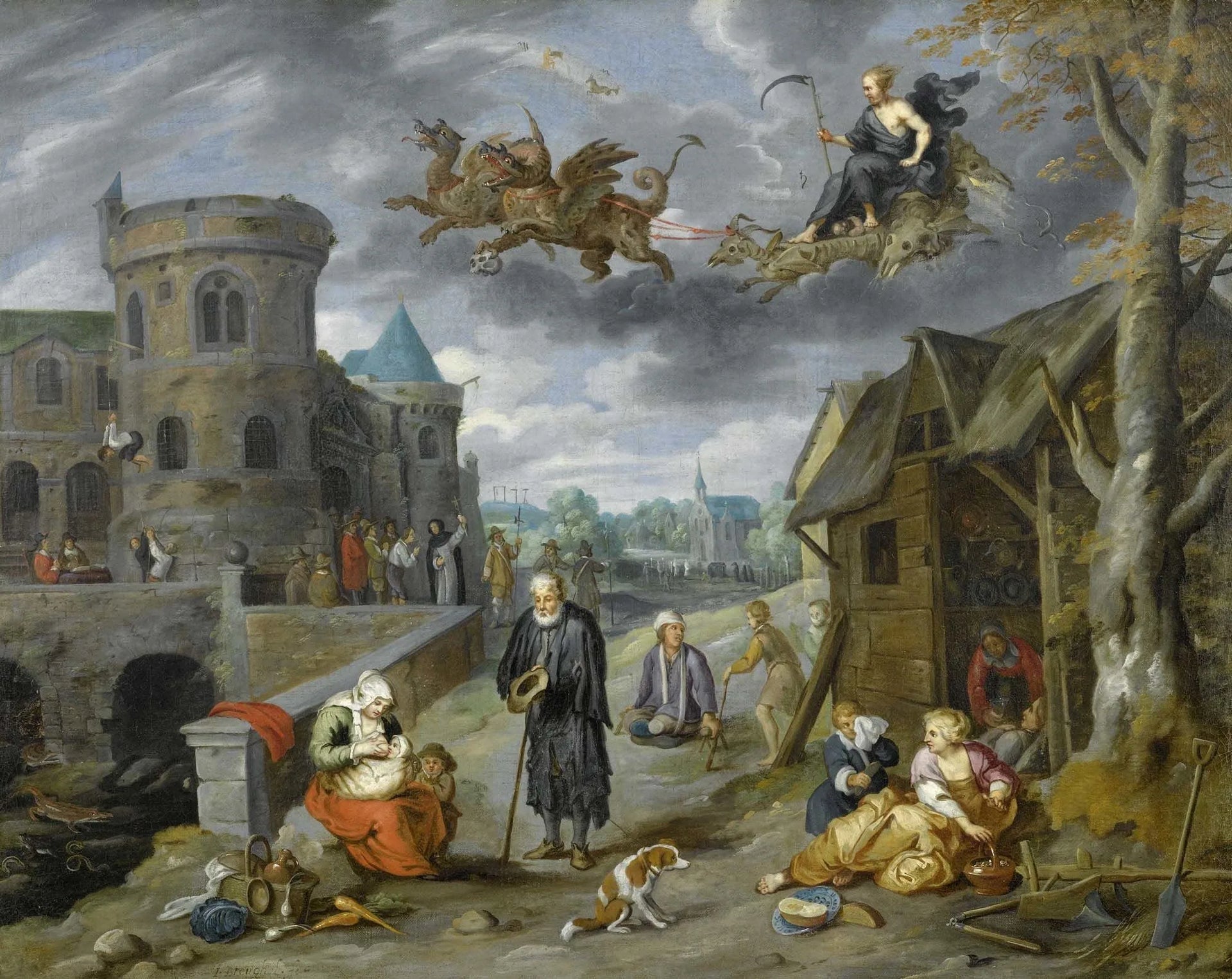 Les enfants de la planète Saturne - Jan Brueghel le Jeune image 1 copie de tableau peinte à la main