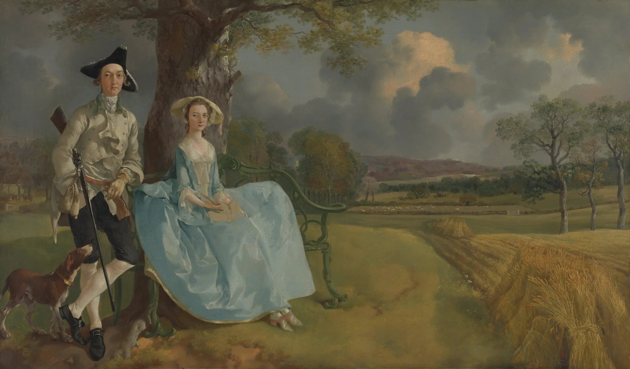 Les Époux Andrews - Thomas Gainsborough image 1 reproduction d’œuvre d’art à l’huile