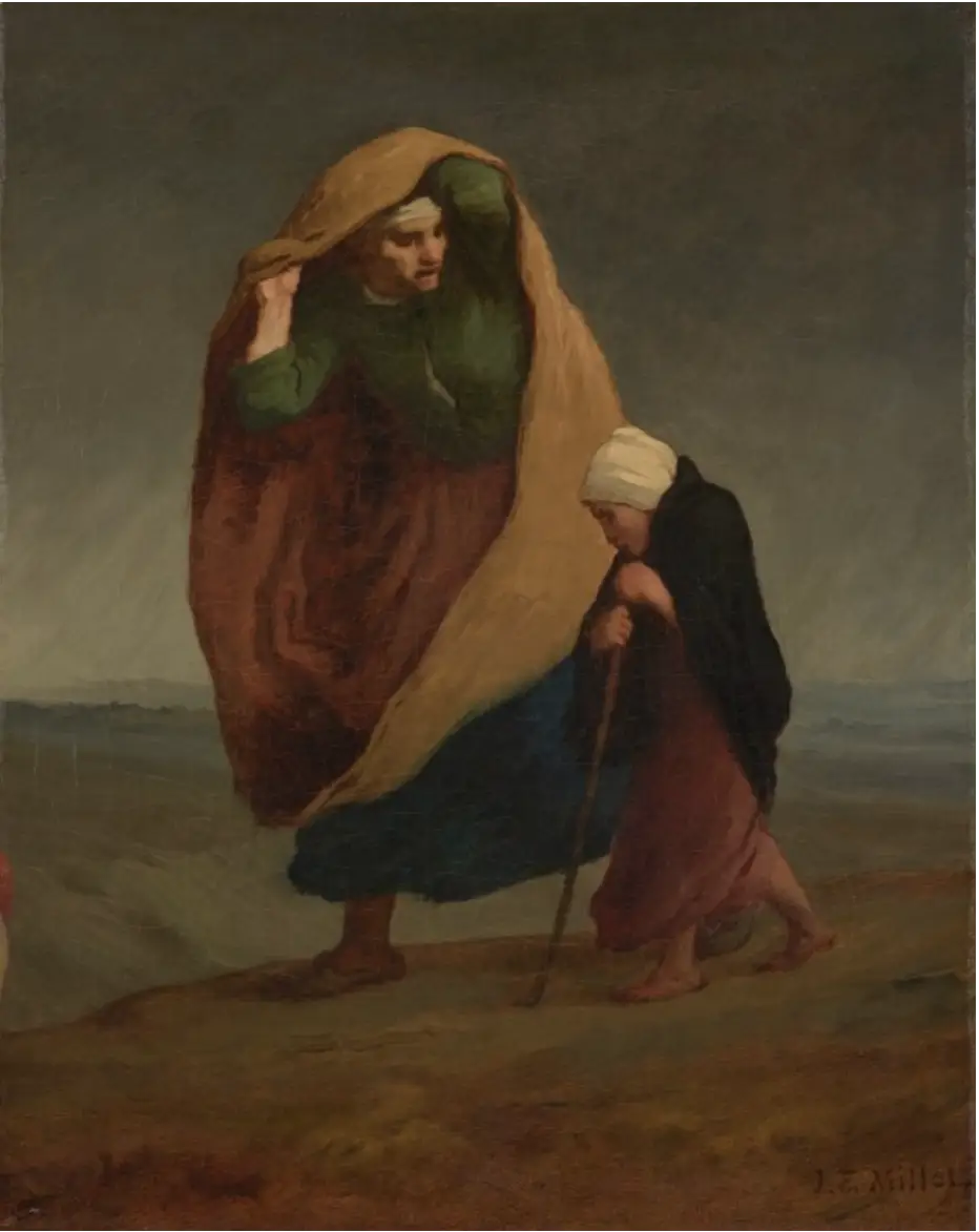 Les Errants - Jean-François Millet image 1 reproduction de peinture à l’huile