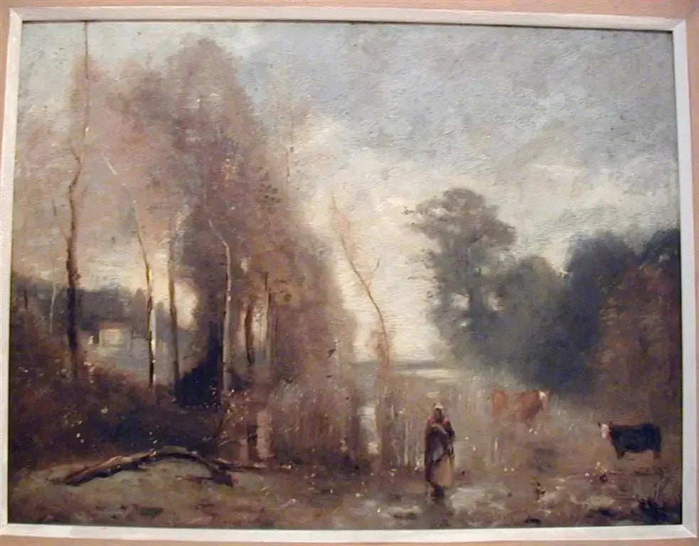 Les Étangs de Ville d'Avray - Jean-Baptiste Camille Corot image 1 tableau peint à l’huile sur toile