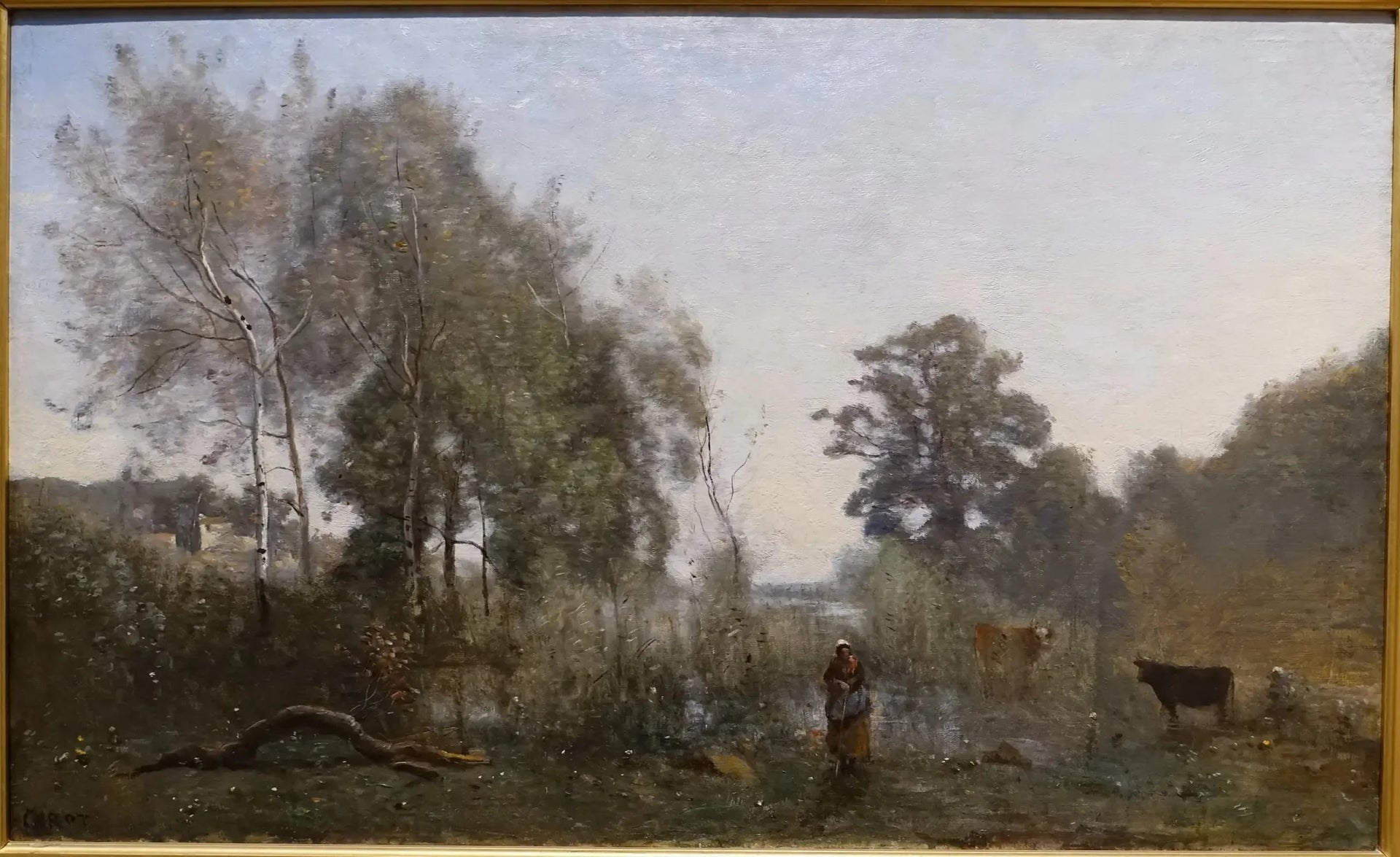 Les étangs de Ville d'Avray - Jean-Baptiste Camille Corot image 1 reproduction d’œuvre d’art à l’huile