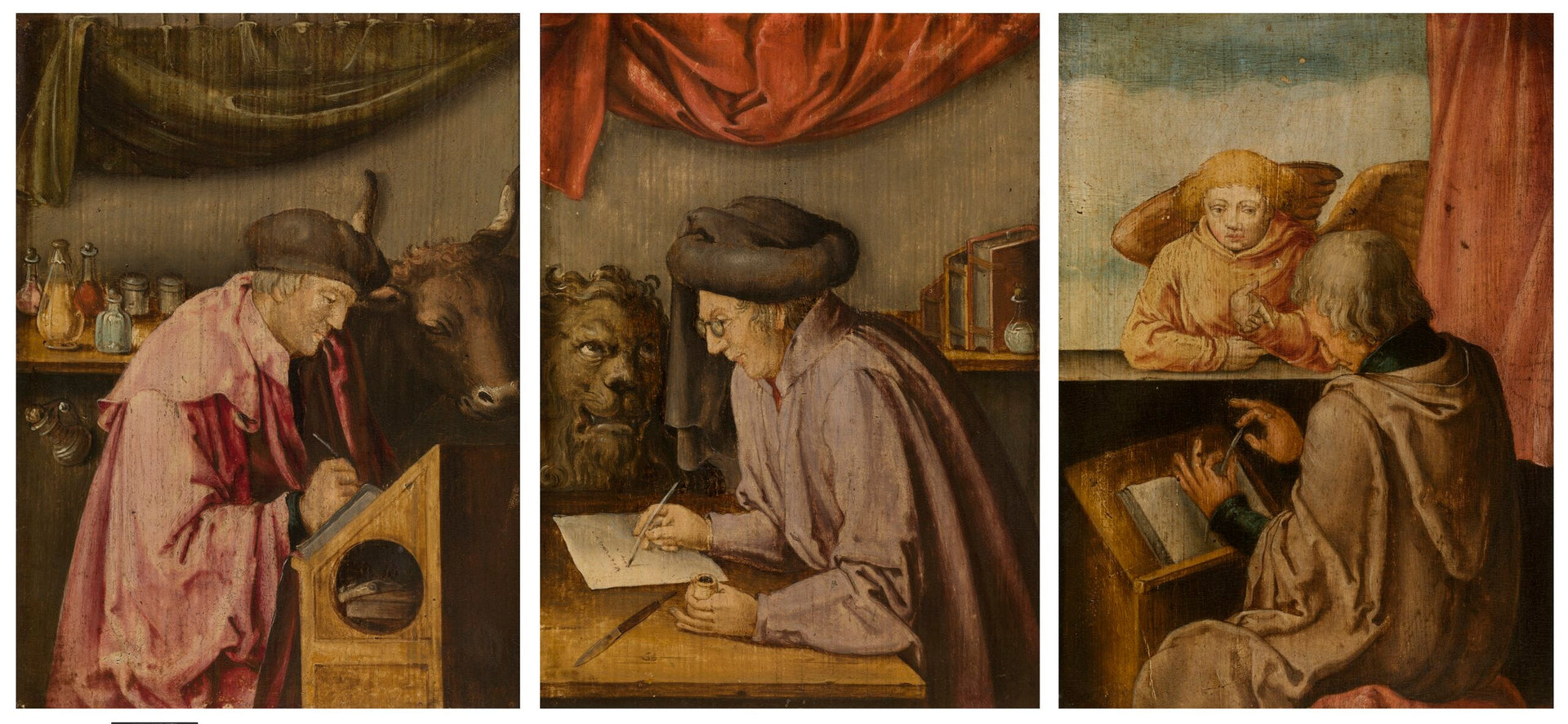 Les évangélistes - Lucas van Leyden image 1 copie peinte à la main à l’huile