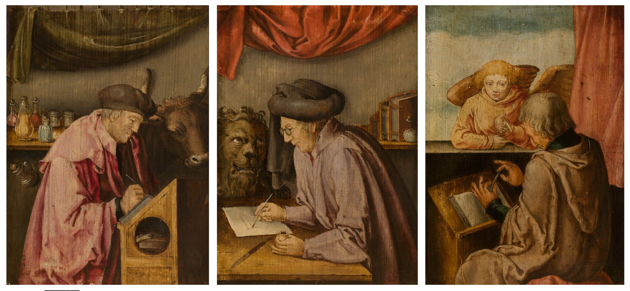 Les évangélistes - Lucas van Leyden image 1 copie peinte à la main à l’huile