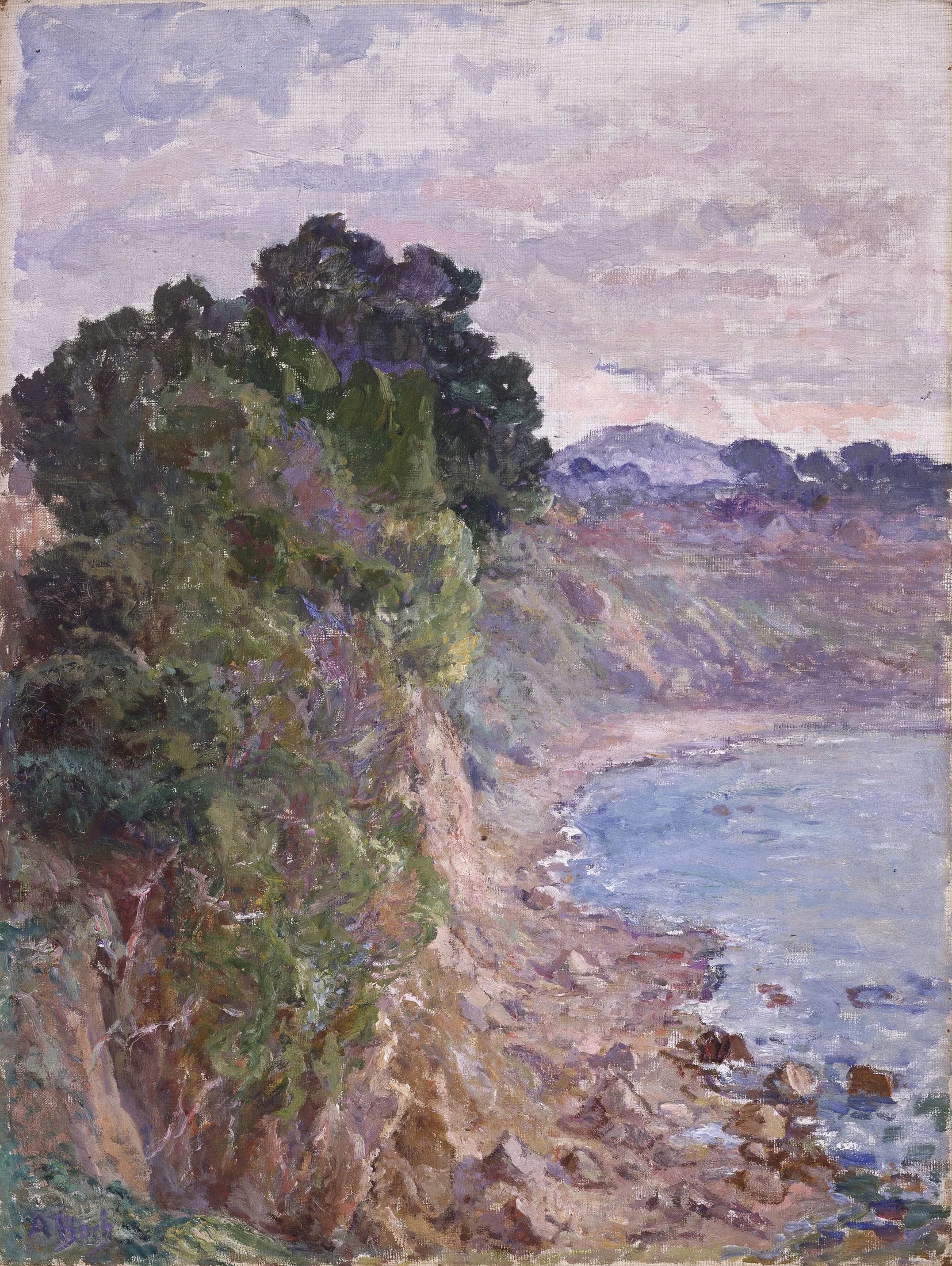 Les Falaises à Sanary (Provence) - Anna Boch image 1 tableau peint à l’huile sur toile