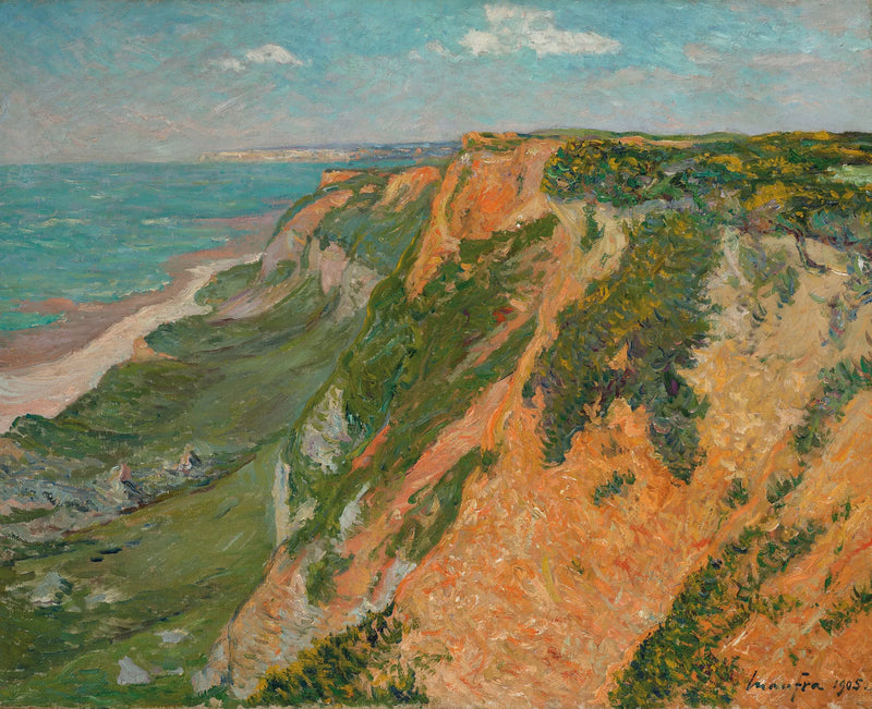Les falaises rouges d'Octeville, Basse-Seine - Maxime Maufra