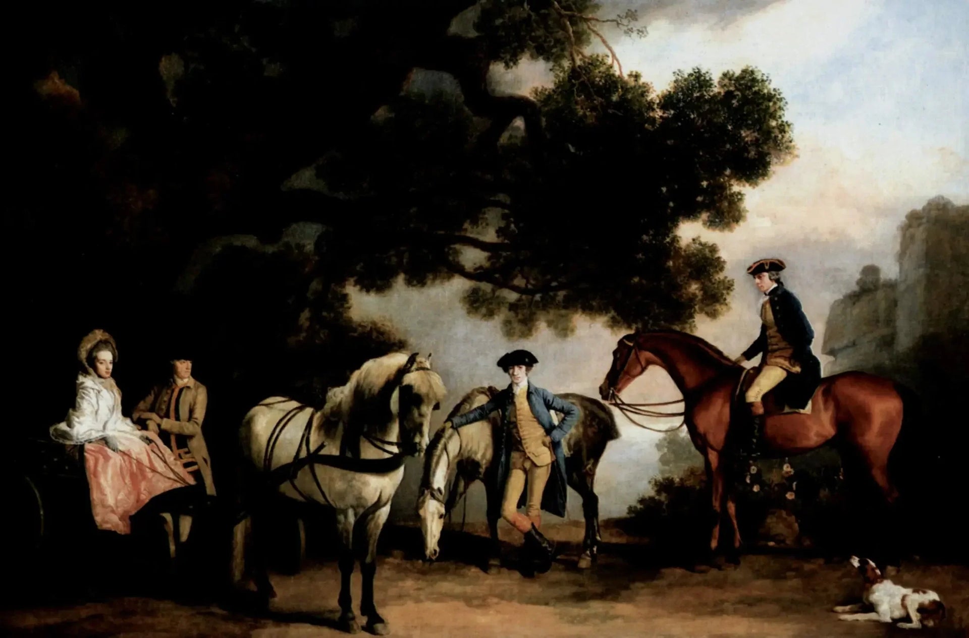 Les familles Milbanke et Melbourne - George Stubbs image 1 reproduction de peinture à l’huile