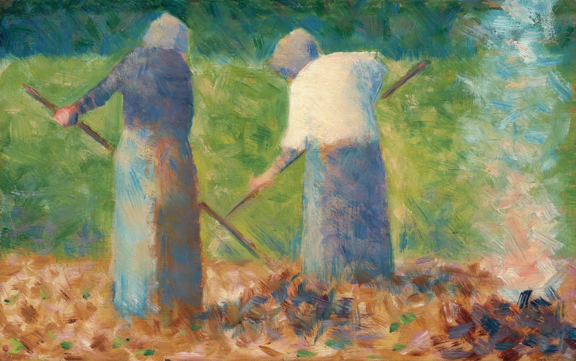 Les faneurs de Montfermeil - Georges Seurat image 1 reproduction d’œuvre d’art à l’huile