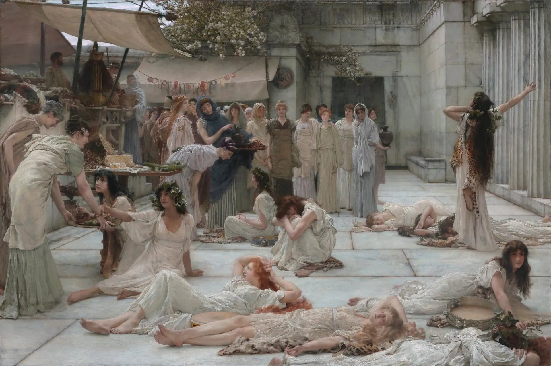 Les Femmes d'Amphissa - Lawrence Alma-Tadema image 1 tableau peint à l’huile sur toile