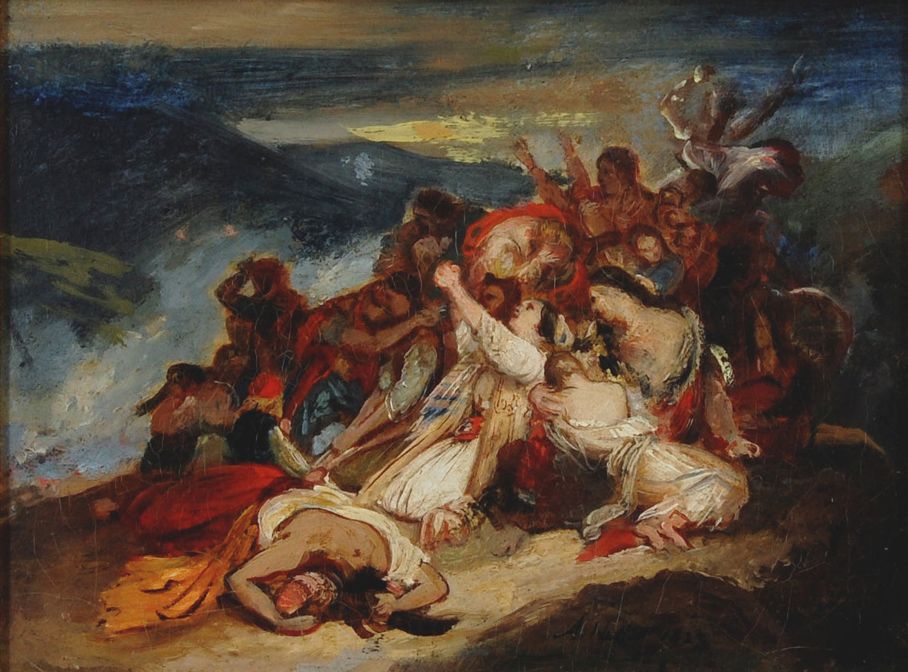 Les femmes de Souli - Ary Scheffer image 1 copie peinte à la main à l’huile