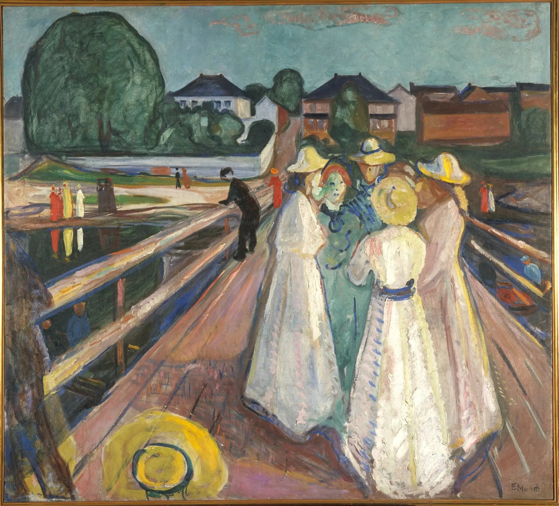 Les Femmes sur le pont - Edvard Munch image 1 reproduction d’œuvre d’art à l’huile