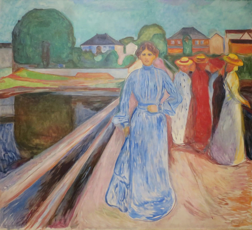 Les Femmes sur le pont - Edvard Munch image 1 reproduction artisanale de tableau