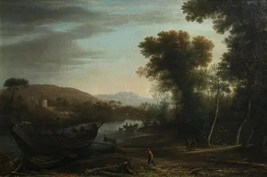 Les fendeurs de bois - Claude Lorrain image 1 reproduction de peinture à l’huile