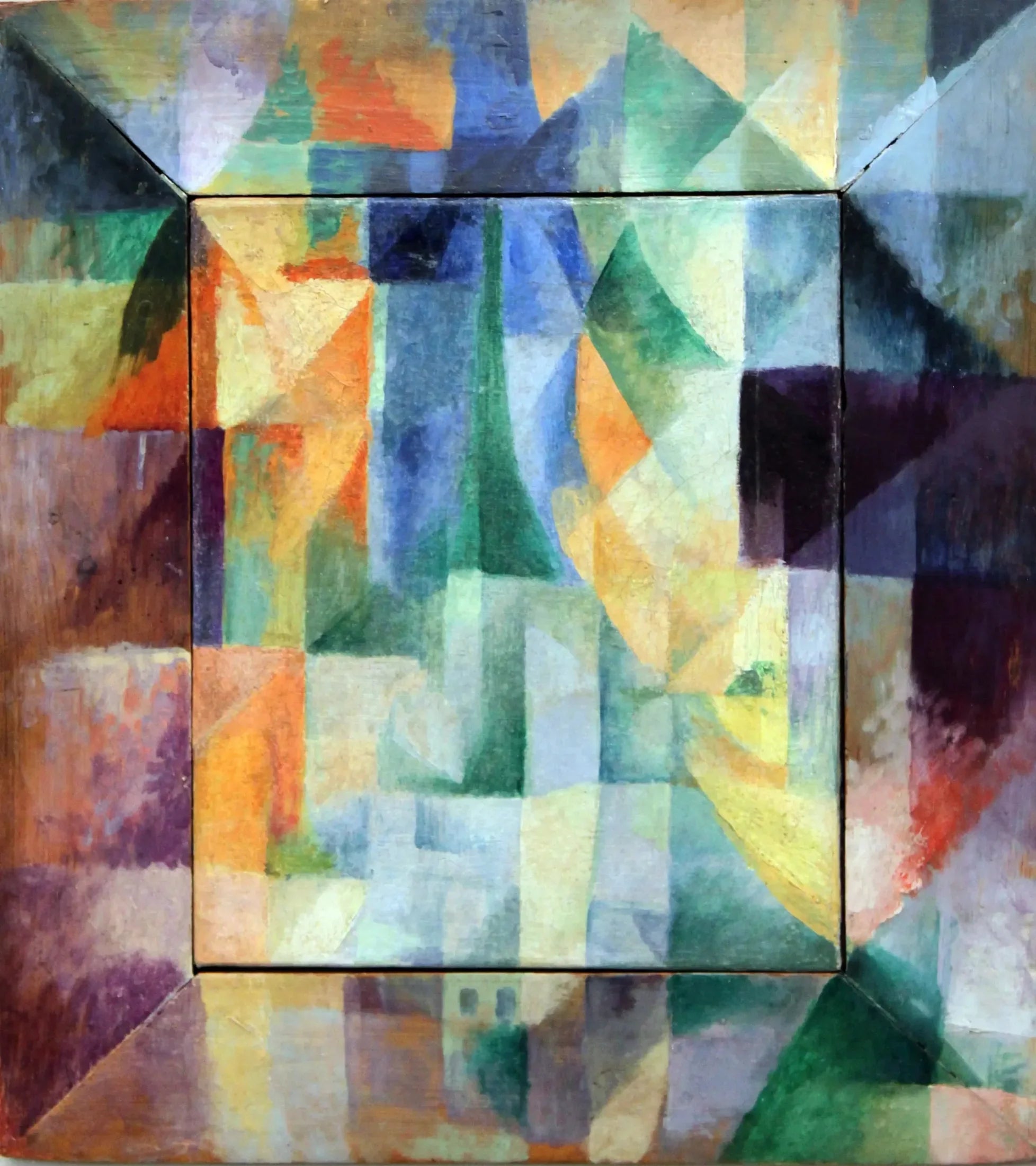 Les Fenêtres simultanées sur la ville. 1re partie, 2e motif, 1re réplique - Robert Delaunay image 1 copie de tableau peinte à la main