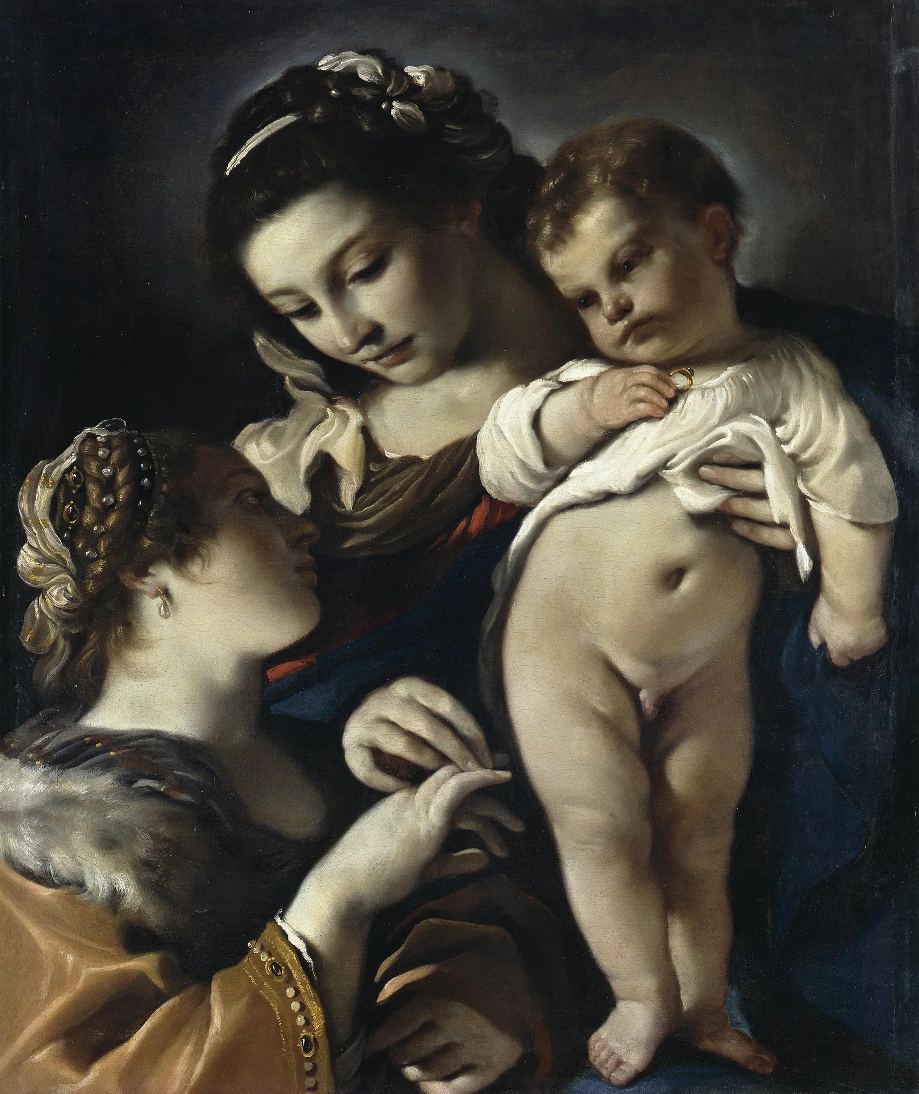 Les fiançailles de sainte Catherine d'Alexandrie - Guercino image 1 tableau peint à l’huile sur toile