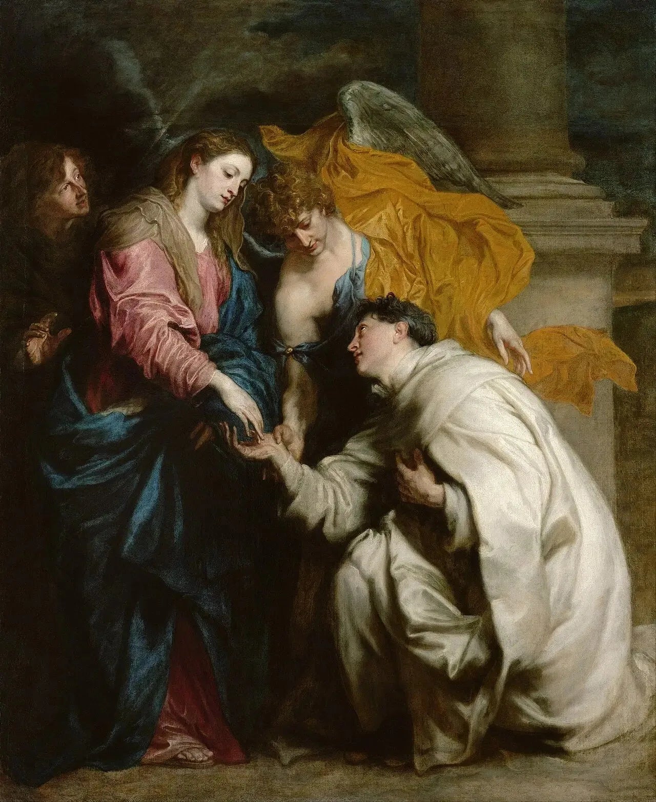 Les Fiançailles mystiques du bienheureux Joseph Hermann avec la Vierge Marie - Antoine van Dyck image 1 reproduction de peinture à l’huile