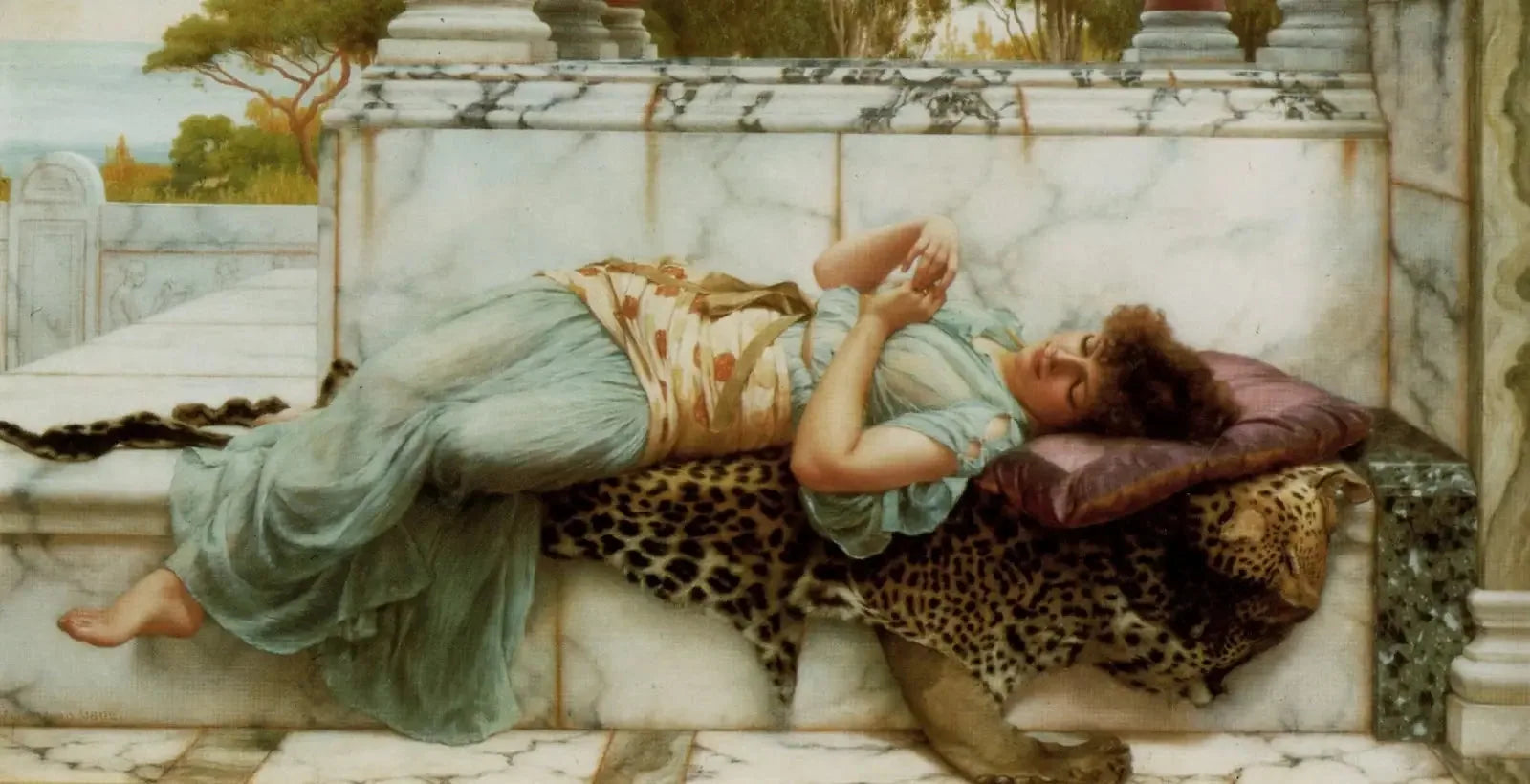 Les fiancés - John William Godward image 1 tableau peint à l’huile sur toile