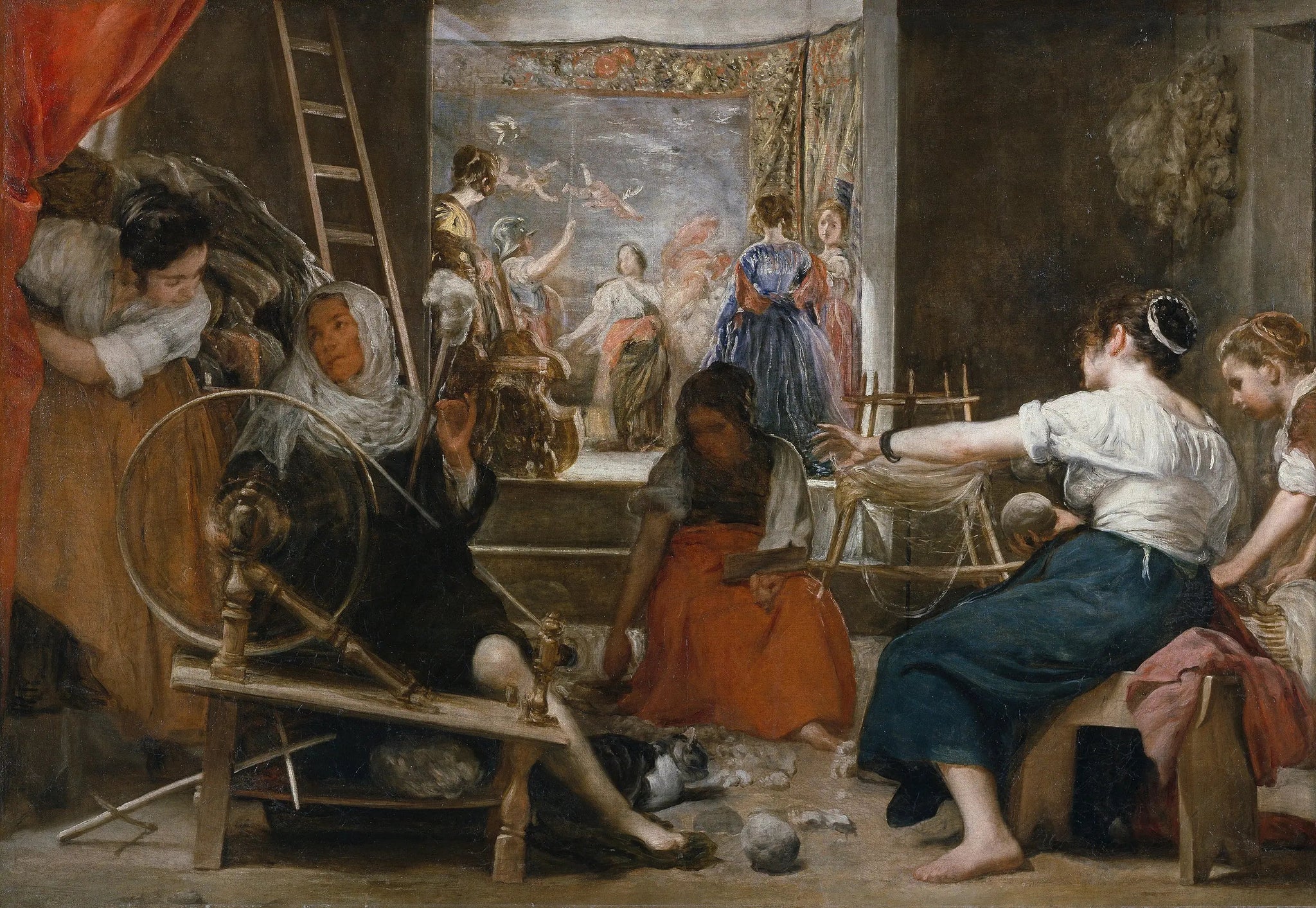 Les Fileuses - Diego Velázquez image 1 tableau peint à l’huile sur toile