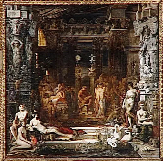 Les Filles de Thespius - Gustave Moreau image 1 copie peinte à la main à l’huile
