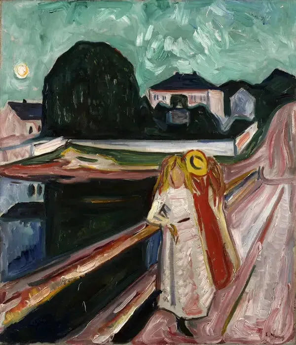 Les Filles sur le pont - Edvard Munch image 1 reproduction réalisée par Alpha Reproduction