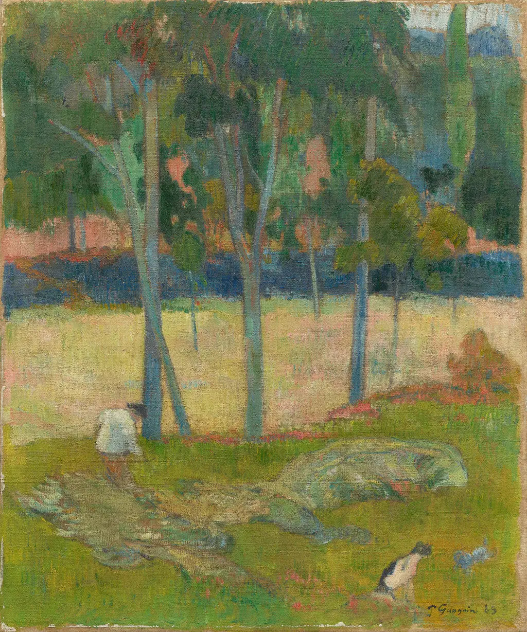 Les foins - Paul Gauguin image 1 copie de tableau peinte à la main