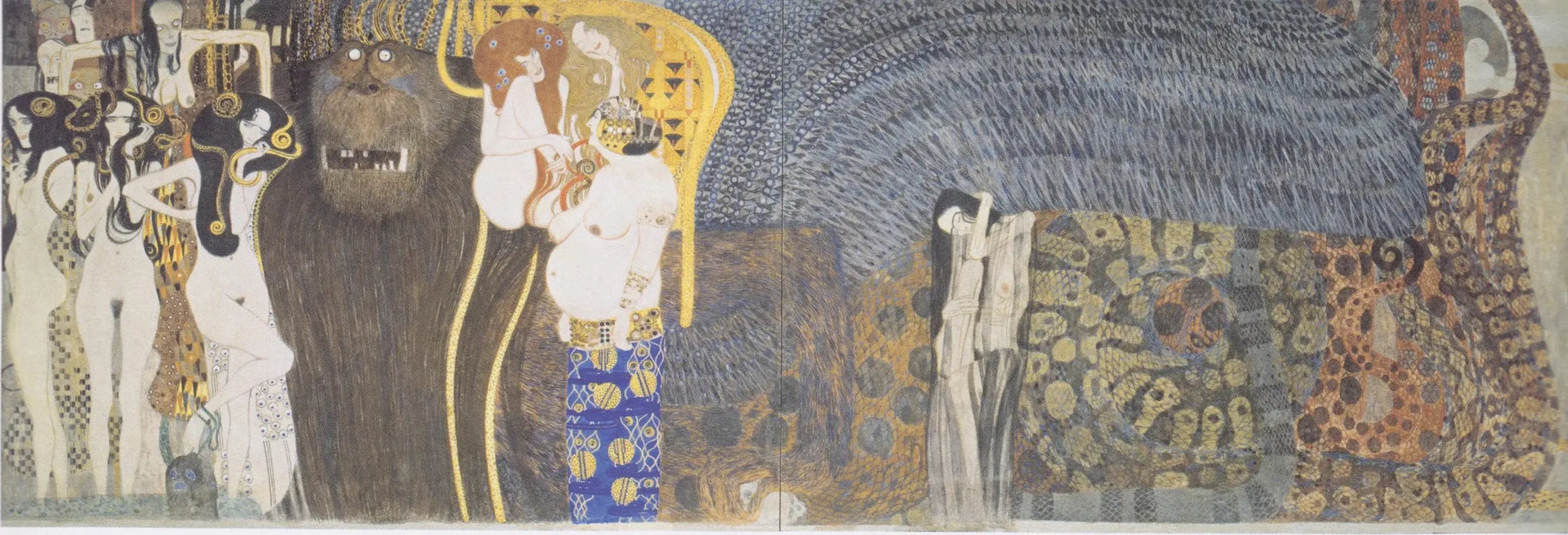 Les Forces du Mal et les trois Gorgones - Gustav Klimt image 1 tableau peint à l’huile sur toile