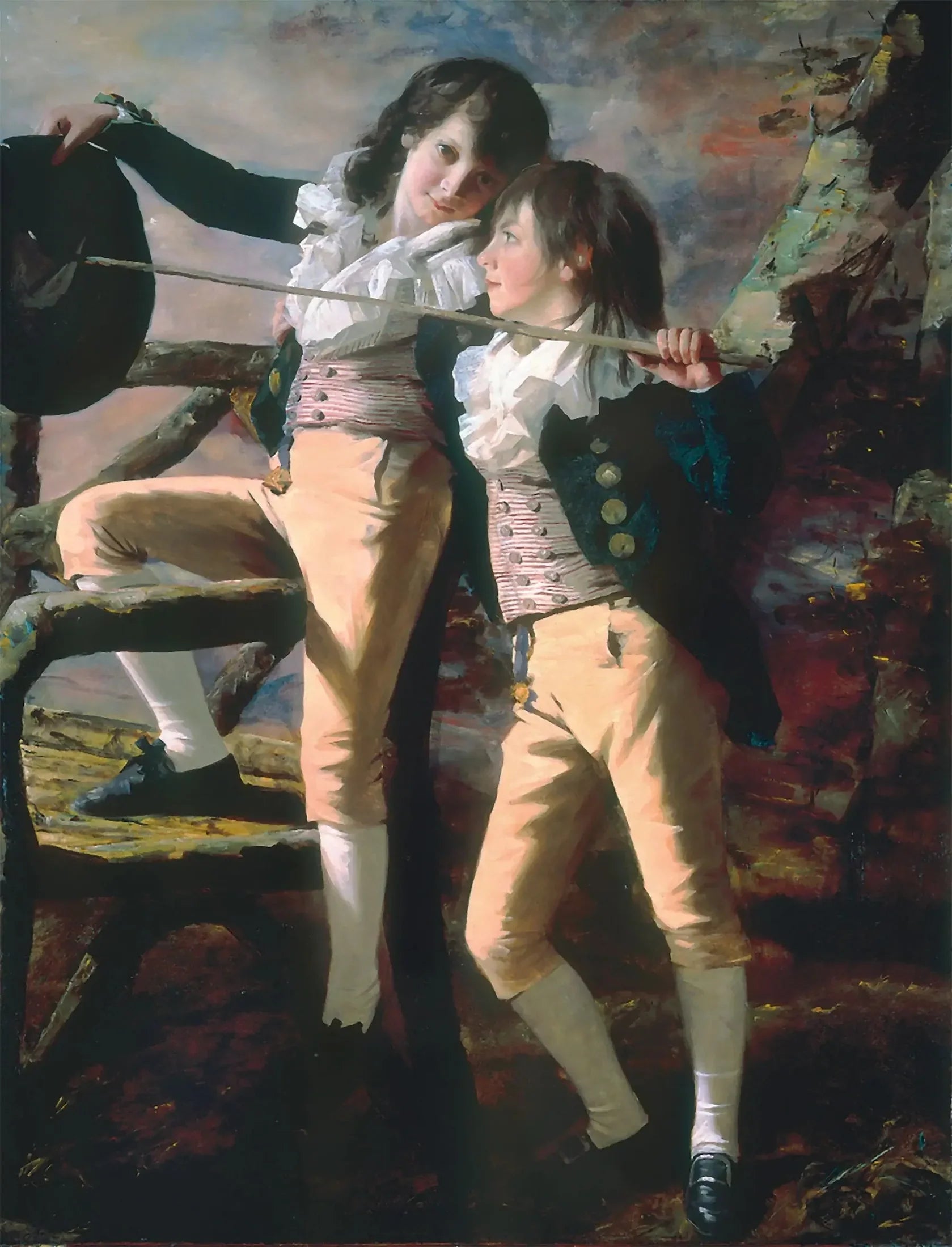 Les frères Allen (Portrait de James et John Lee Allen) - Henry Raeburn image 1 reproduction de peinture à l’huile