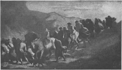 Les fugitifs - Honoré Daumier image 1 reproduction de peinture à l’huile