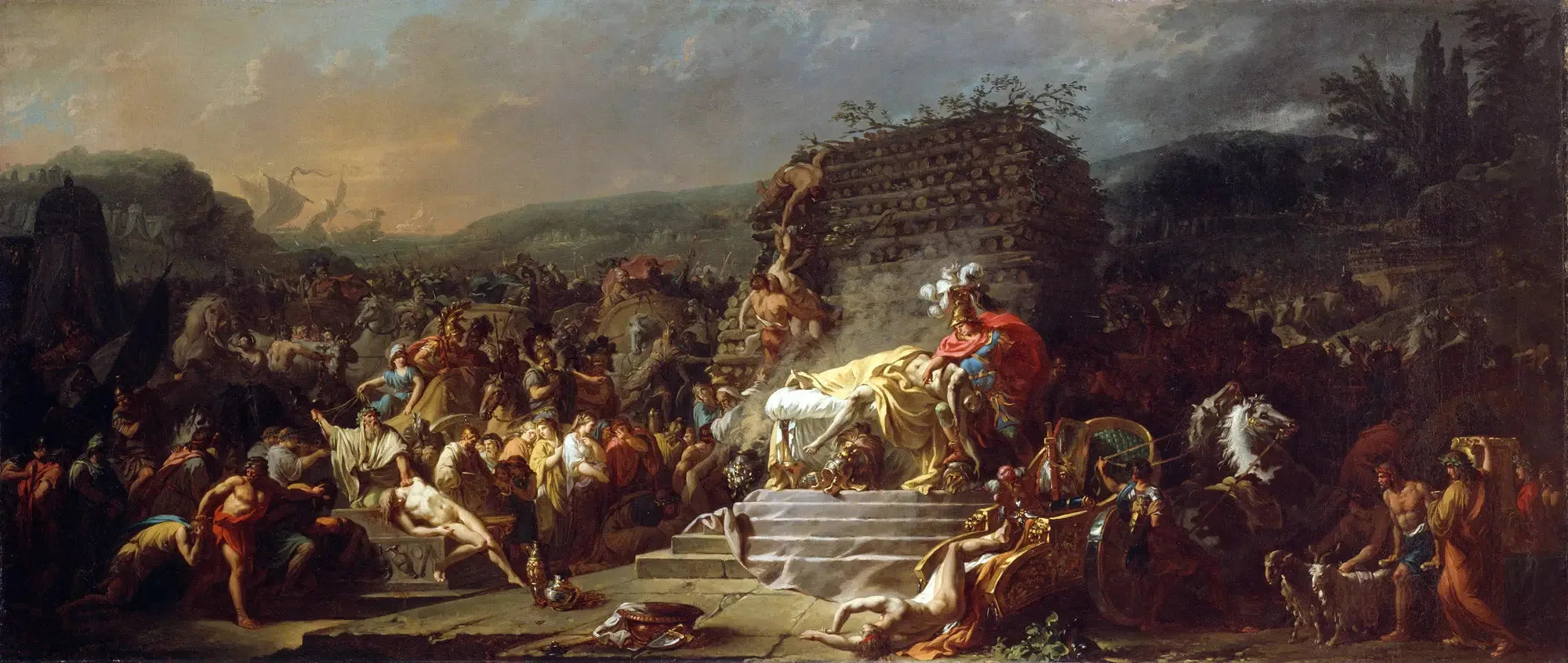 Les Funérailles de Patrocle - Jacques-Louis David image 1 copie peinte à la main à l’huile