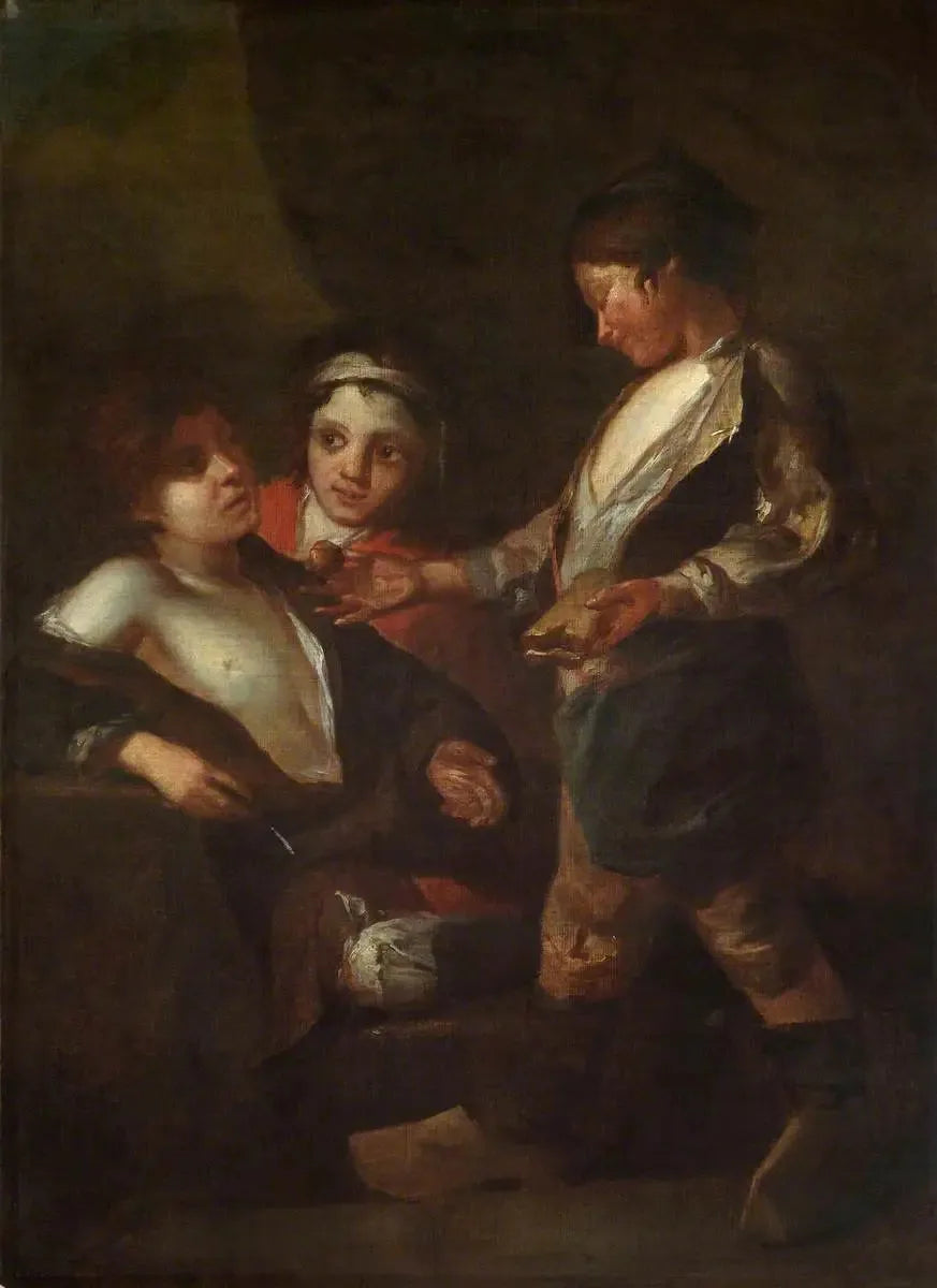 Les gamins des rues mangent (diptyque, panneau de droite) - Bartolomé Esteban Murillo image 1 reproduction de peinture à l’huile