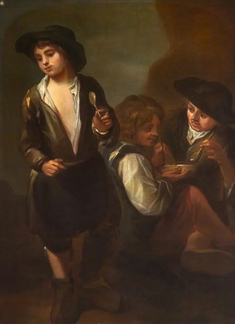 Les gamins des rues mangent (diptyque, panneau de gauche) - Bartolomé Esteban Murillo