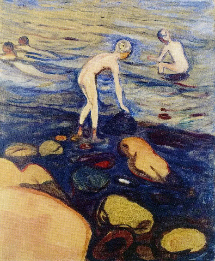 Les garçons se baignant - Edvard Munch