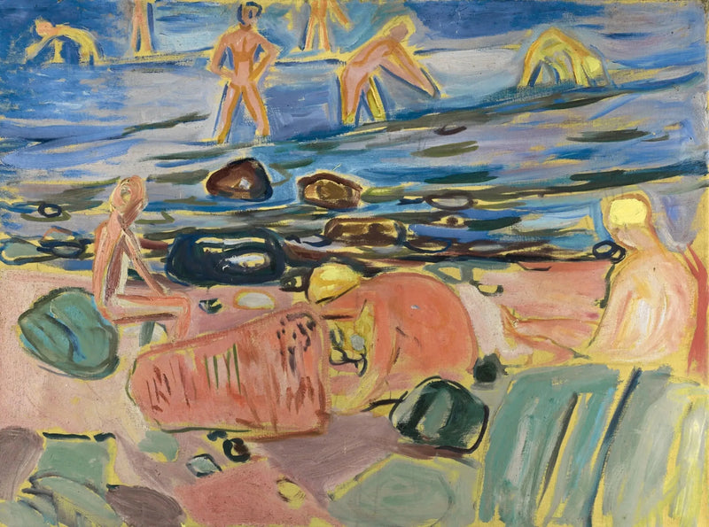 Les garçons se baignant - Edvard Munch