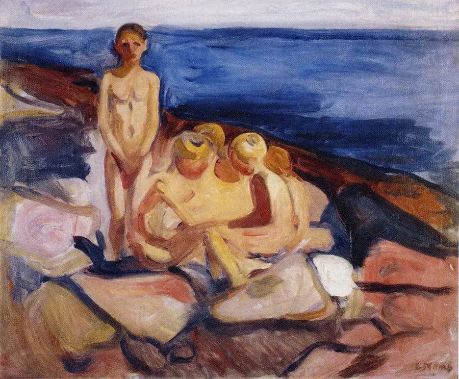 Les garçons se baignant - Edvard Munch