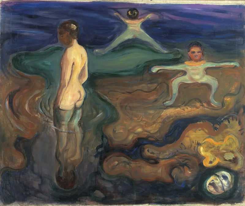 Les garçons se baignant - Edvard Munch