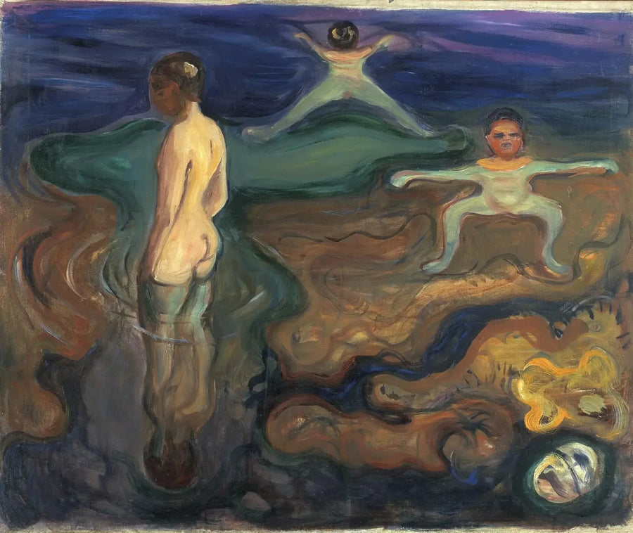 Les garçons se baignant - Edvard Munch