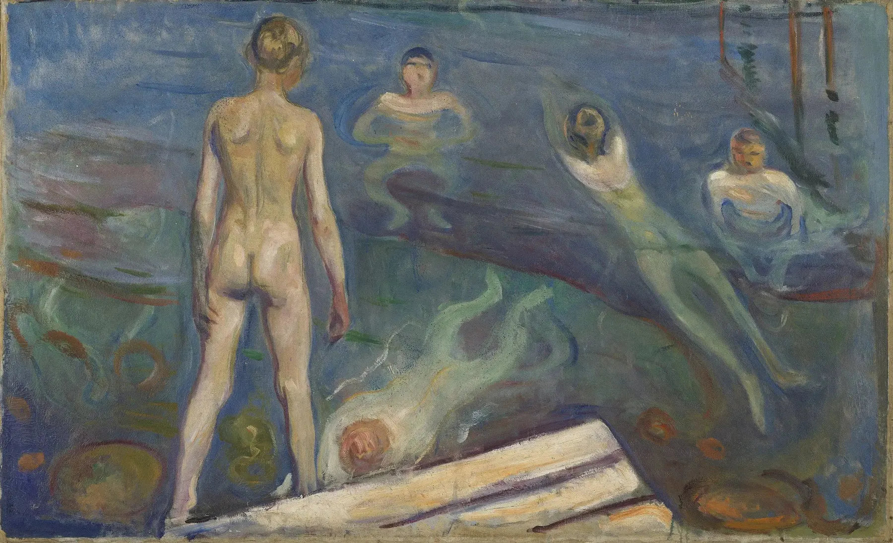 Les garçons se baignant - Edvard Munch image 1 reproduction réalisée par Alpha Reproduction
