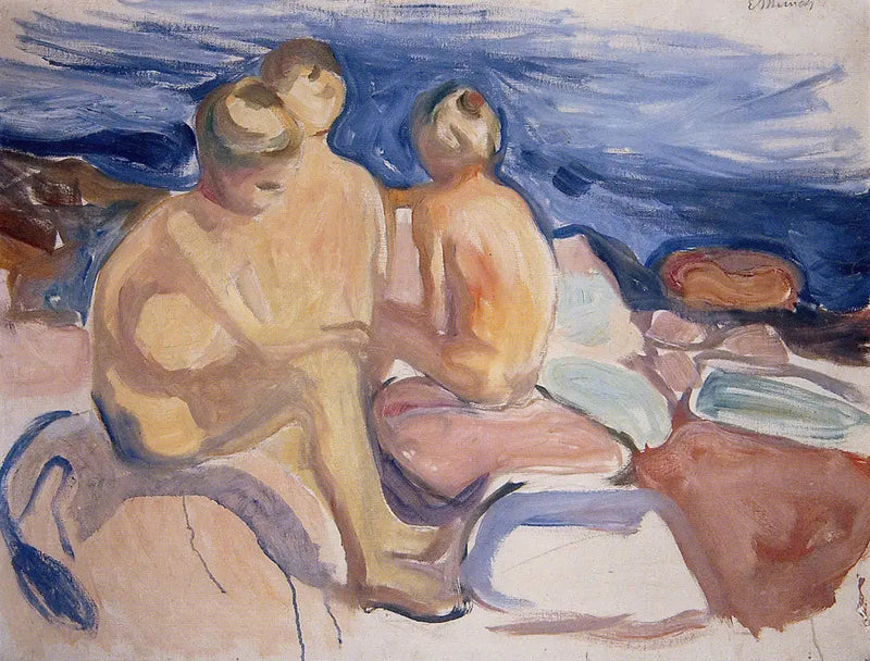 Les garçons se baignant - Edvard Munch